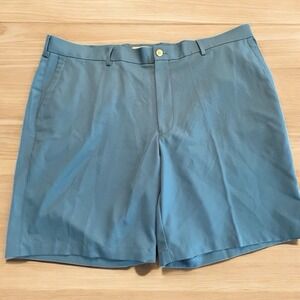 Peter Millar Crown Sport Men's Size 40 Teal Golf Shorts 9"‎ Inseam Performance